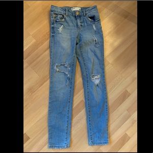 Garage Ripped Blue Jeans